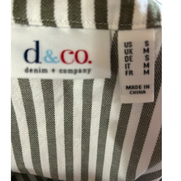 NWOT D & Co. Denim + Company Peplum Striped Jacket, (see descrip. Measurements) - Picture 3 of 4